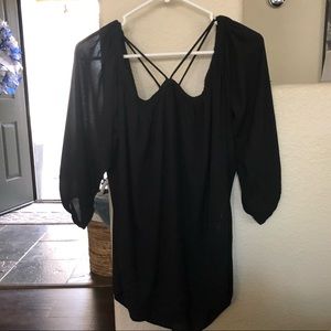 Black off the shoulder top